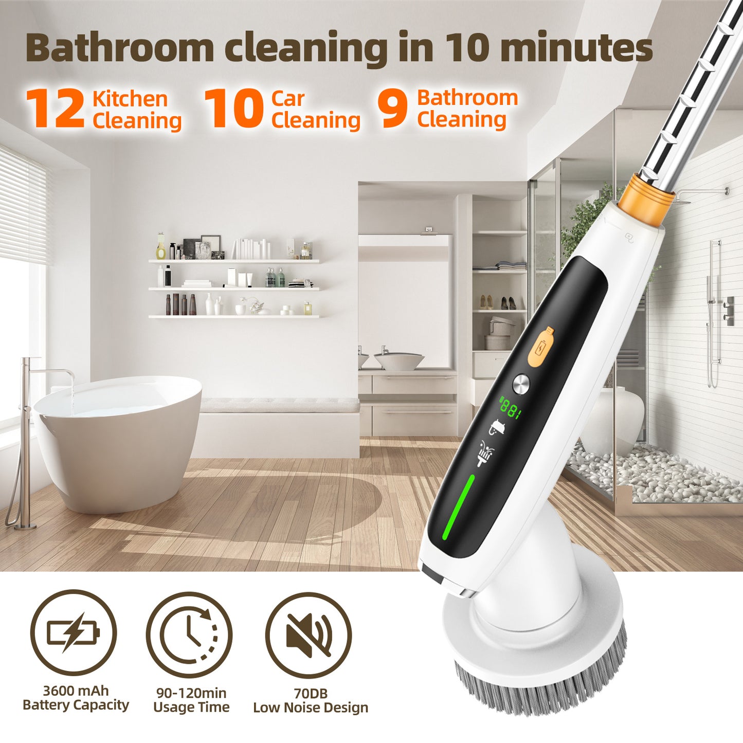 Smart-Sensing Electric Cleaning Brush