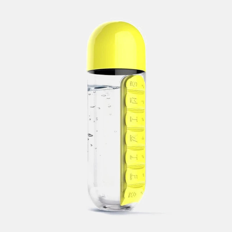 600Ml Water Bottle with Medicine Pillbox - SENIOR CONSULTING AUSTRALIA