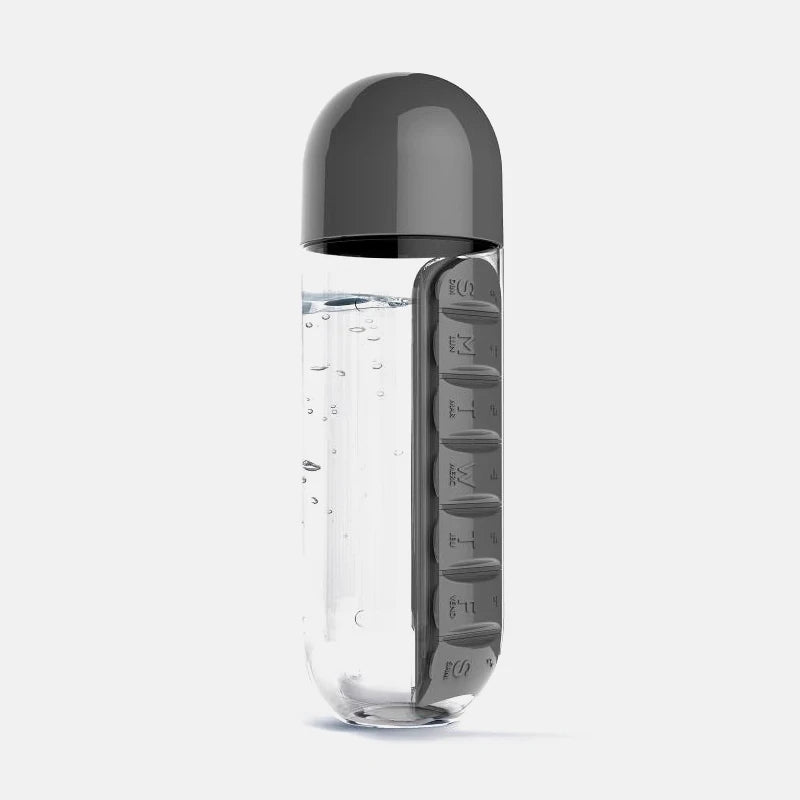 600Ml Water Bottle with Medicine Pillbox - SENIOR CONSULTING AUSTRALIA