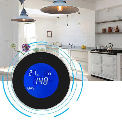 Wi-Fi Smart Natural Gas Detector - Digital LCD Temperature Display