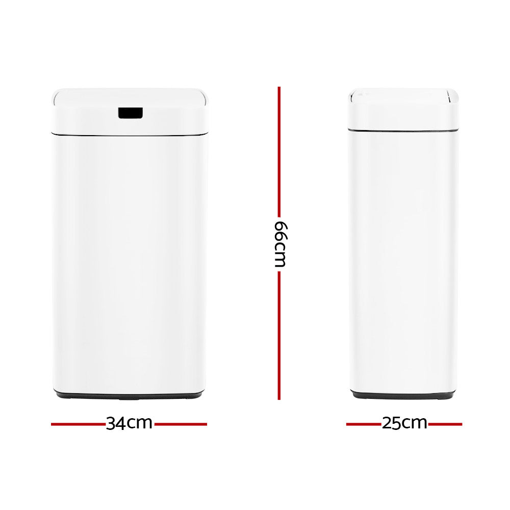 45L Automatic Motion Sensor Bin – White