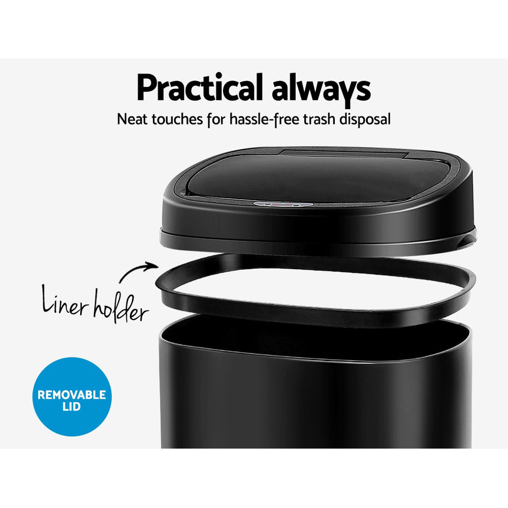 58L Automatic Motion Sensor Bin – Black