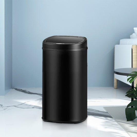 Devanti 58L Motion Sensor Bin – Automatic Black