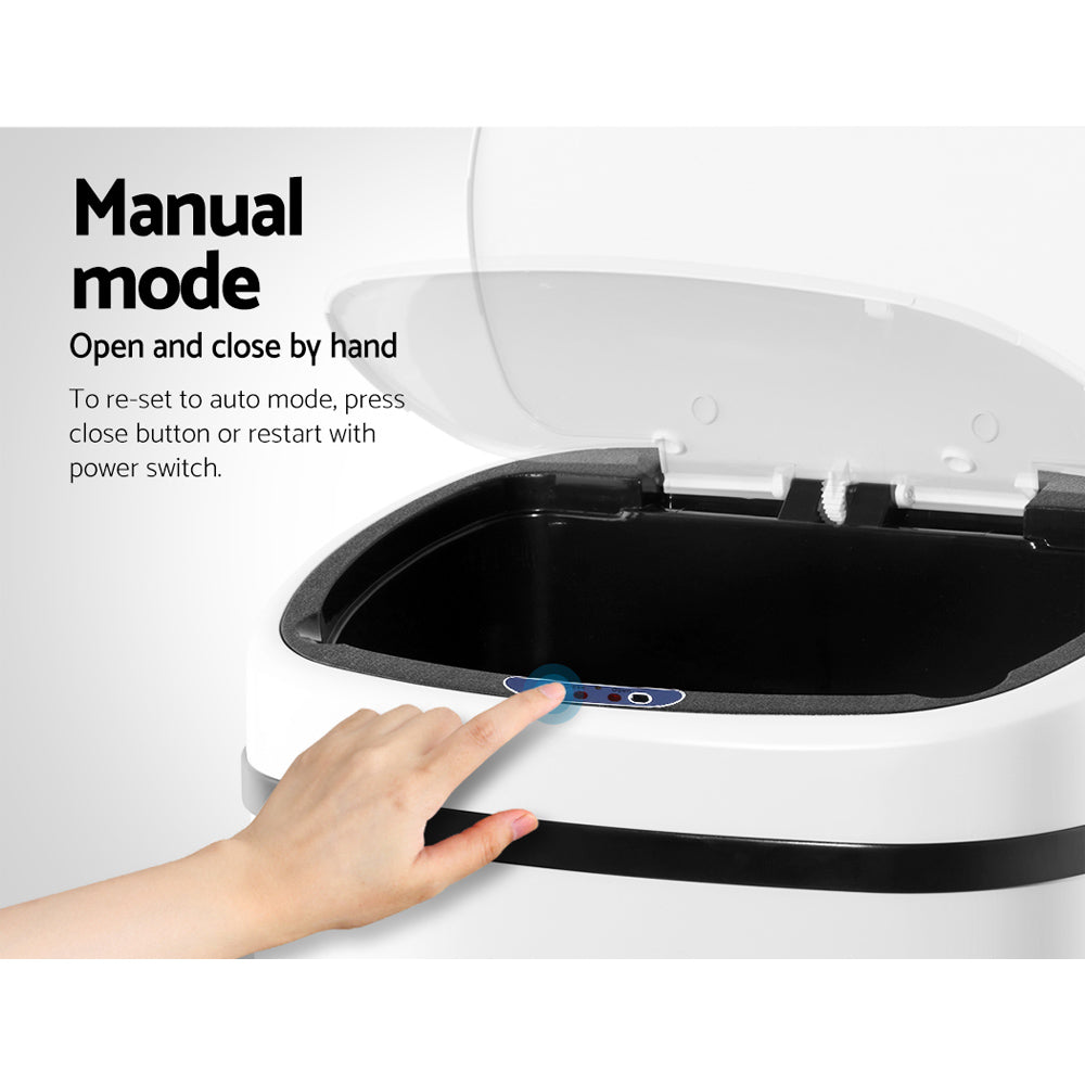 68L Automatic Motion Sensor Bin – White