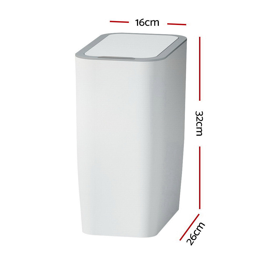 Devanti 9L Hands-Free Sensor Bin – White