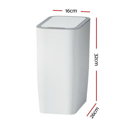 Devanti 9L Hands-Free Sensor Bin – White