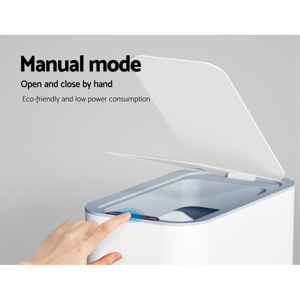 Devanti 9L Hands-Free Sensor Bin – White