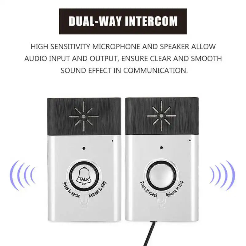 Wireless 2-Way Intercom Doorbell System