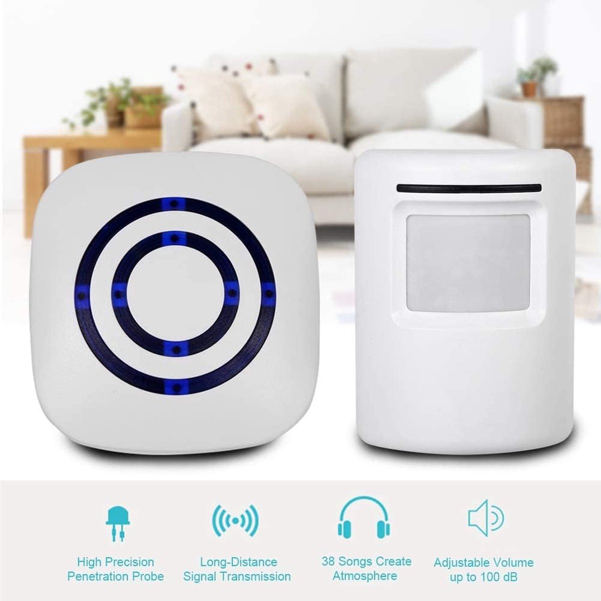 Wireless Entry & Motion Detector – Indoor & Outdoor Infrared Sensor