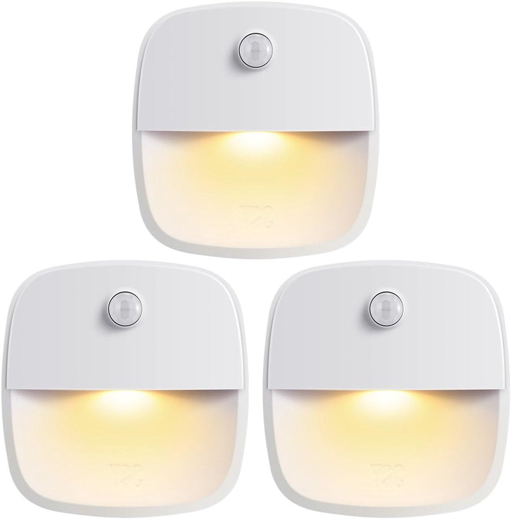 Battery-Powered Stick-On LED Motion Sensor Light – 3-Pack