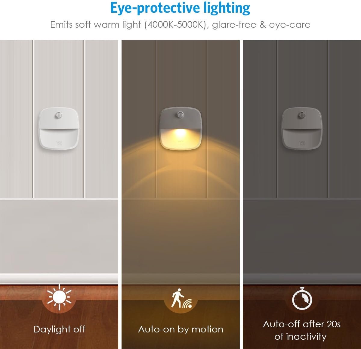 Battery-Powered Stick-On LED Motion Sensor Light – 3-Pack