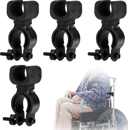 Universal Cane & Crutch Holder 4-Pack – 360° Rotation