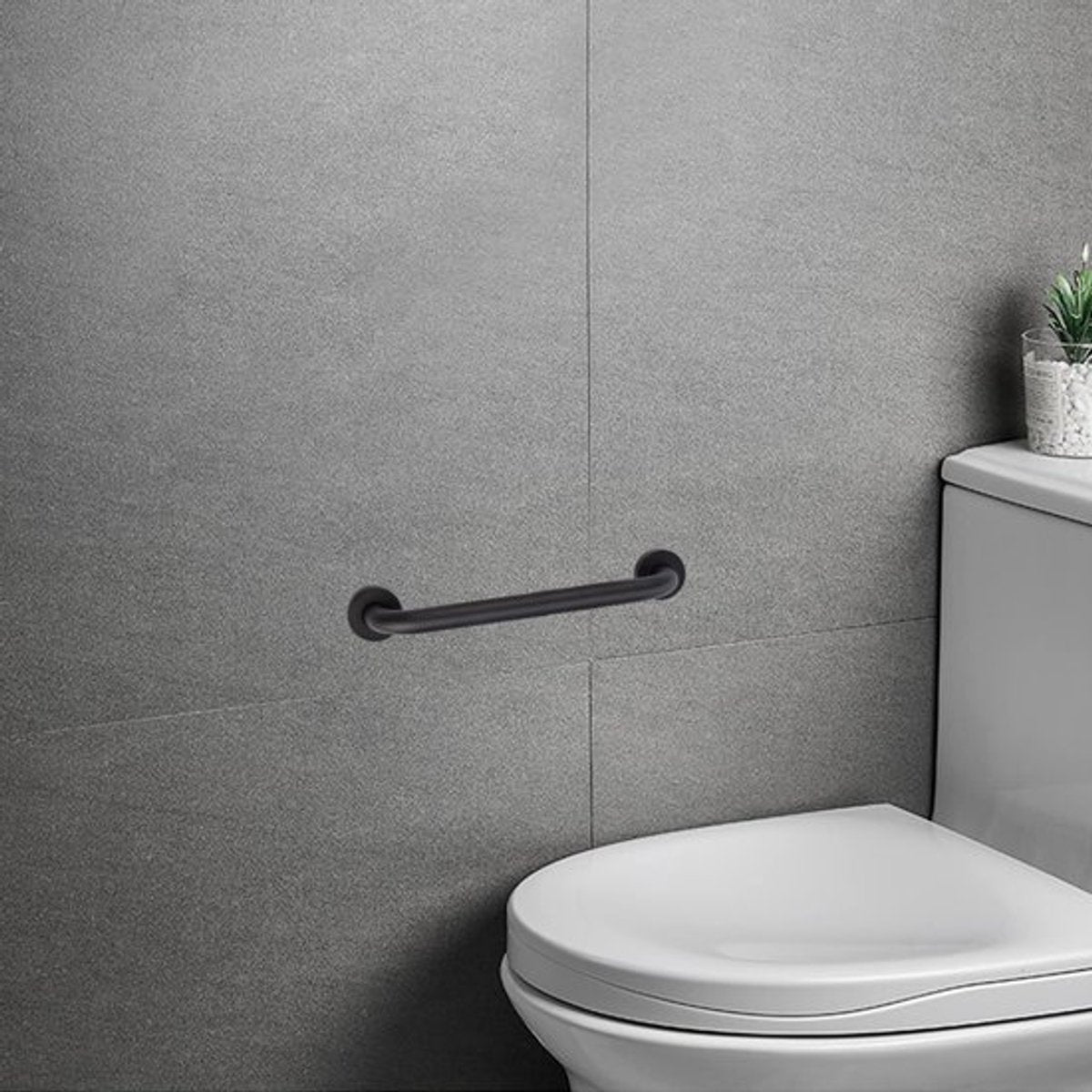 Matte Black Wall Grab Bar – 40cm