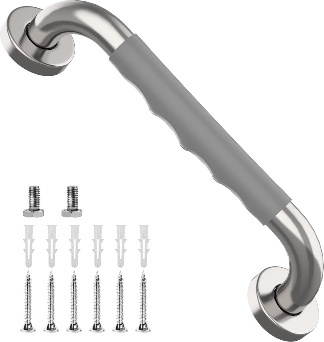 Wall Grab Bar with Silicone Sleeve – 30cm, 500lb Capacity