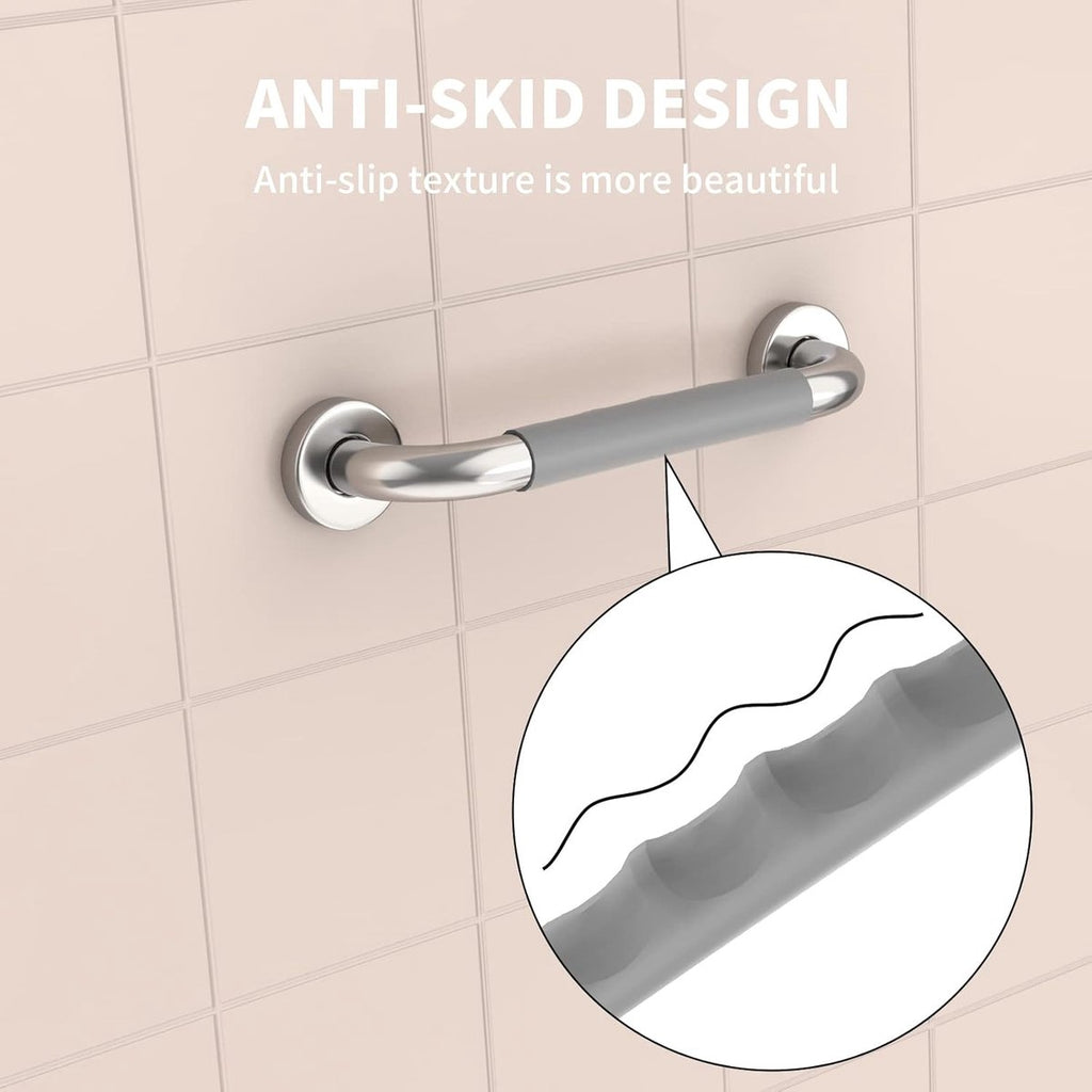 Wall Grab Bar with Silicone Sleeve – 30cm, 500lb Capacity