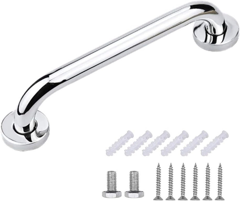 Stainless Steel Shower Grab Bar – 30cm, Silver, 100kg Capacity