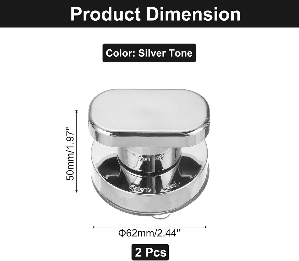 No-Drill Suction Cup Door Handle – Black, White & Silver