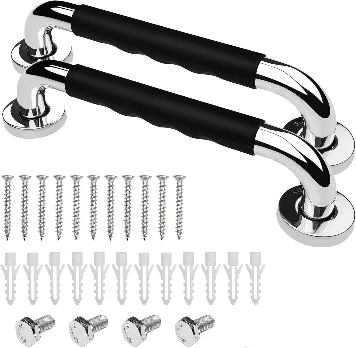Stainless Steel Grab Bars – 2-Pack, 30cm