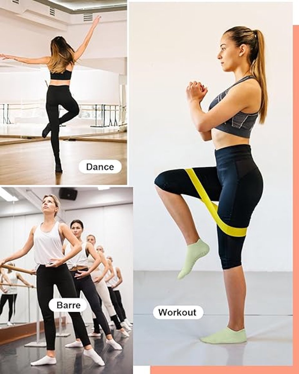 Anti-Slip Grip Socks 6-Pack – Yoga, Pilates & Fall Prevention