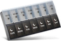 Weekly AM PM Pill Organiser – 7 Day Twice-Daily Pill Box (Black & White)