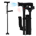Folding Walking Cane with LED Light & Alarm – Heavy Duty