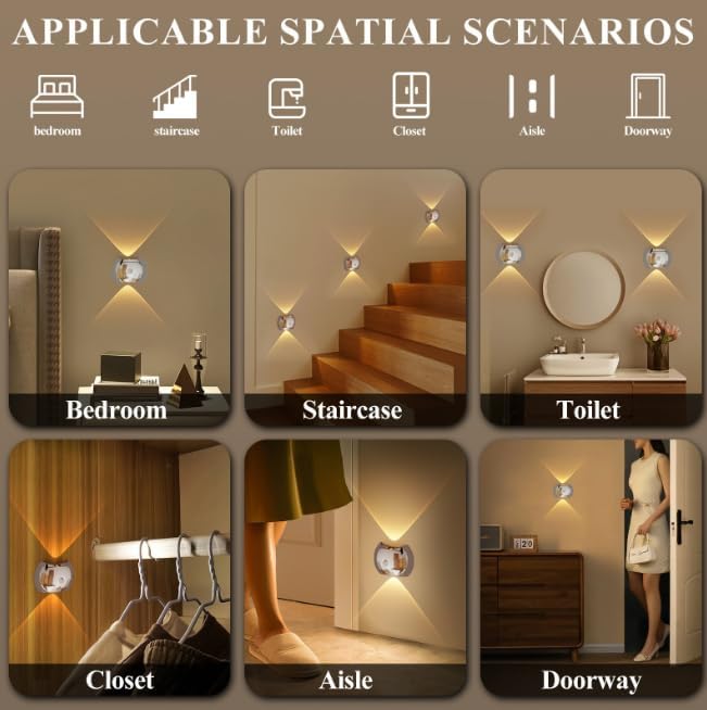 Rechargeable Magnetic Motion Sensor Wall Lamp – Black