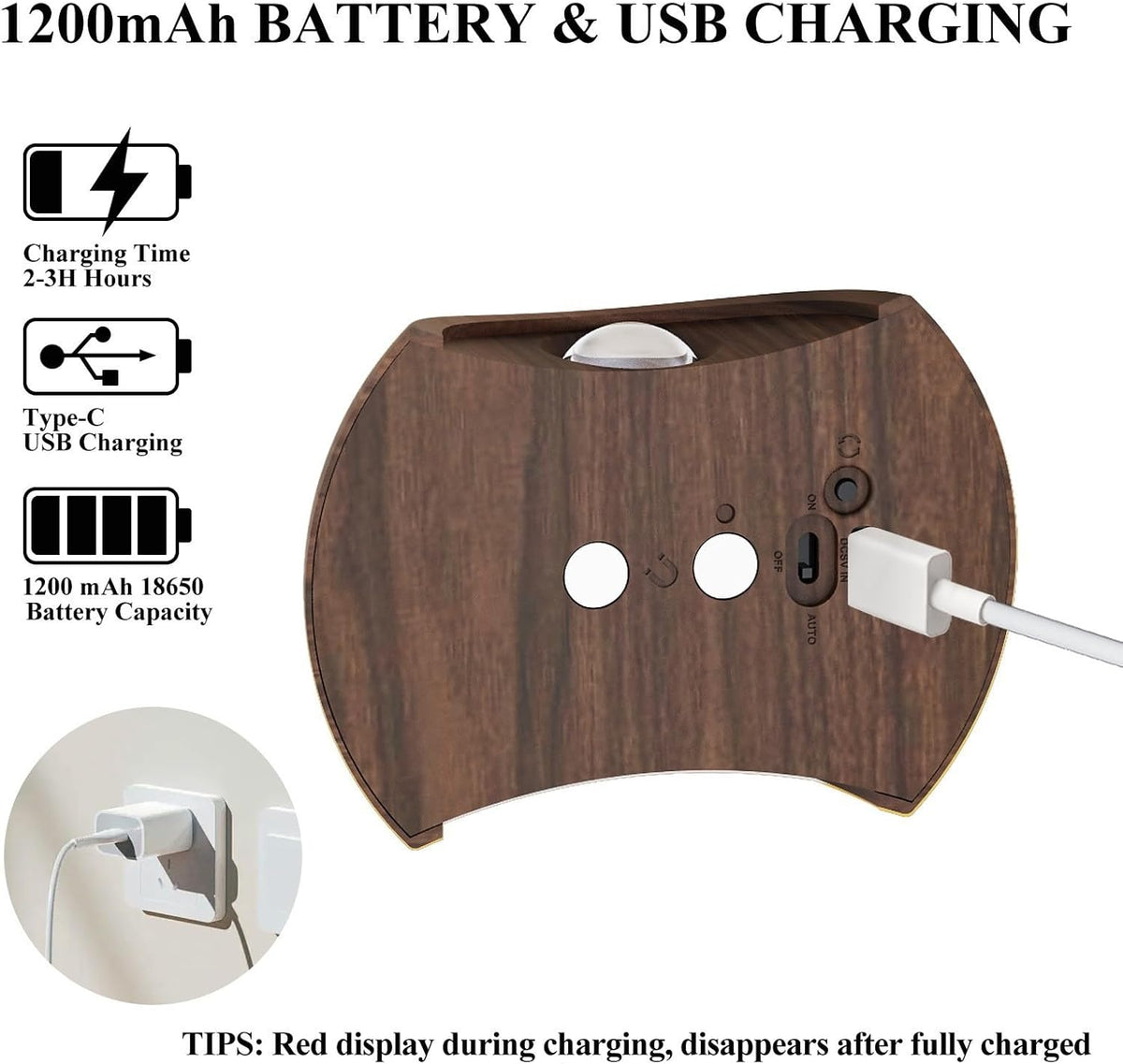 Rechargeable Magnetic Motion Sensor Wall Lamp – Light Wood