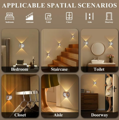 Rechargeable Magnetic Motion Sensor Wall Lamp – Dark Wood