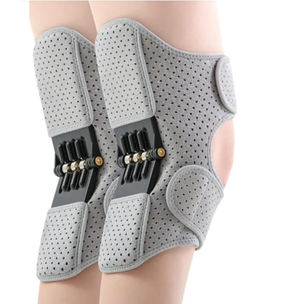 Spring-Powered Knee Support Brace – Gray