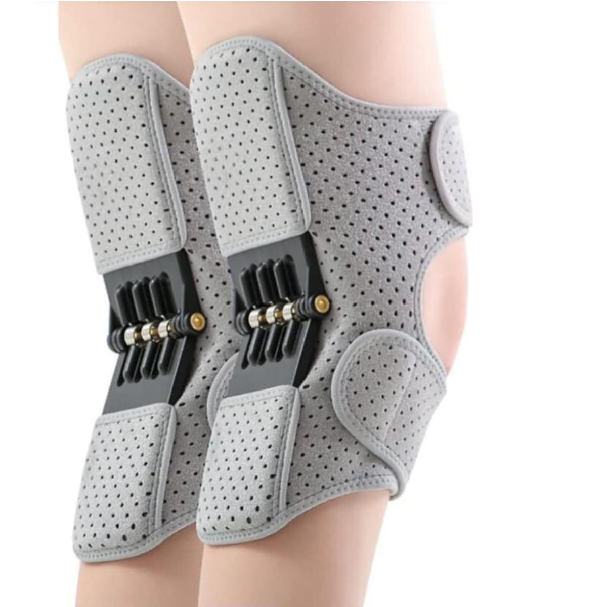 Spring-Powered Knee Support Brace – Gray