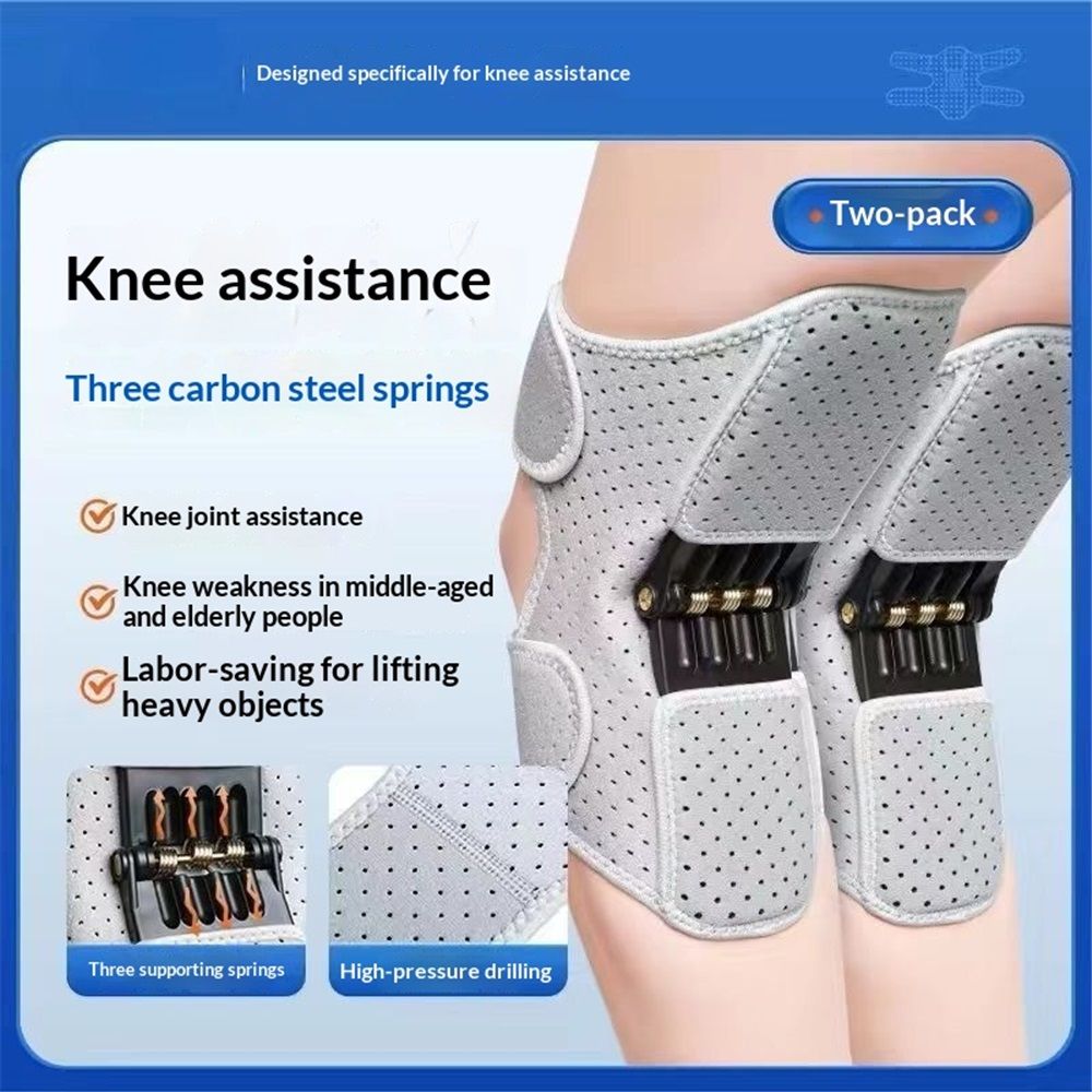 Spring-Powered Knee Support Brace – Gray