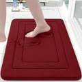 Red Geometric Pattern Anti-Slip Bath Mat