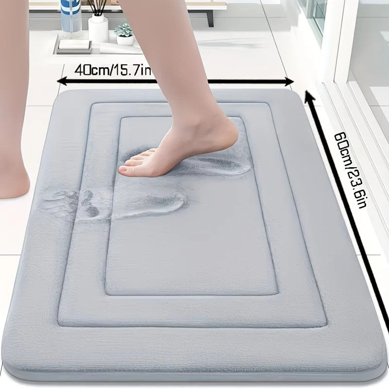 Red Geometric Pattern Anti-Slip Bath Mat