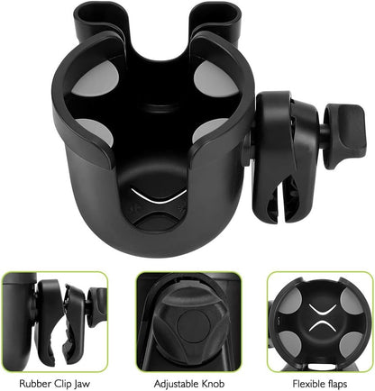 2-in-1 Walker Cup & Phone Holder – Universal Clip-On