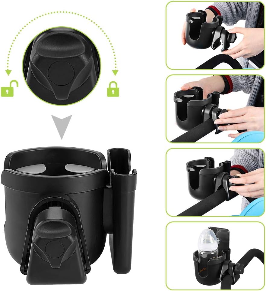 2-in-1 Walker Cup & Phone Holder – Universal Clip-On