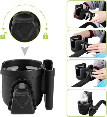 2-in-1 Walker Cup & Phone Holder – Universal Clip-On