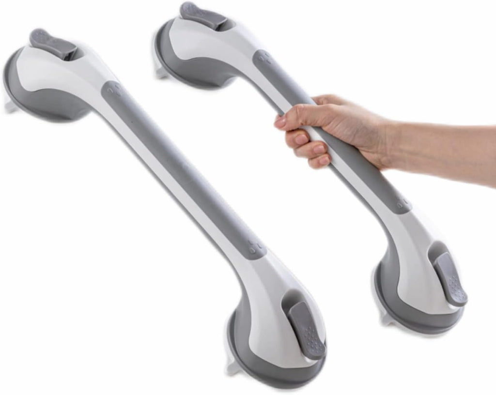 Suction Grab Bars for Shower & Bathtub 2-Pack – Grey