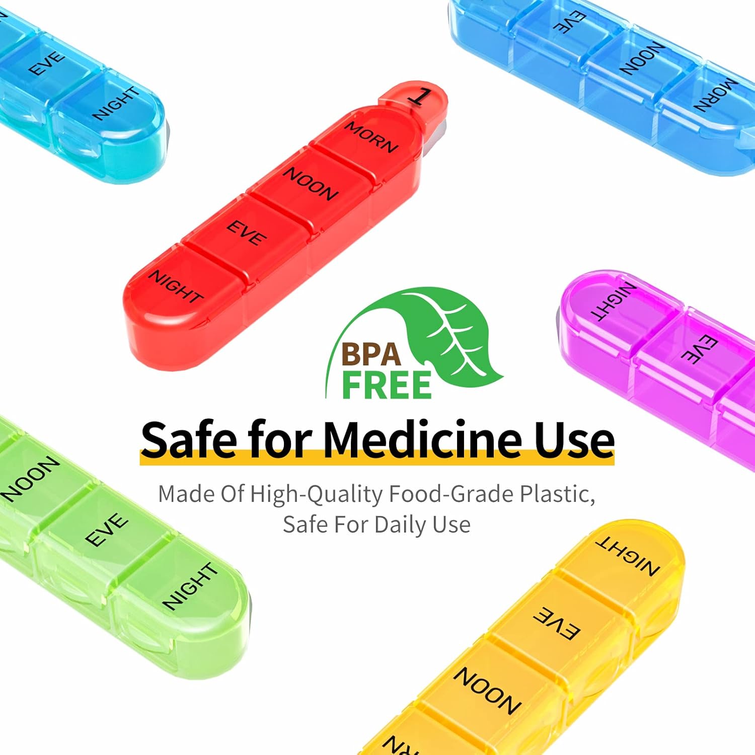 Monthly Pill Organiser – 31 Day, 4 Times a Day, BPA-Free with Removable Daily Cases