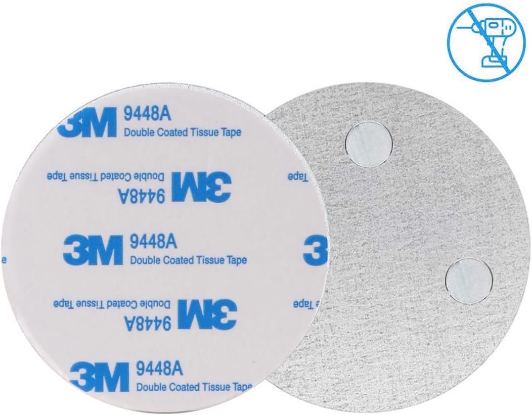 Magnetic Smoke Detector Mounting Pads – No-Drill Install (3-Pack)