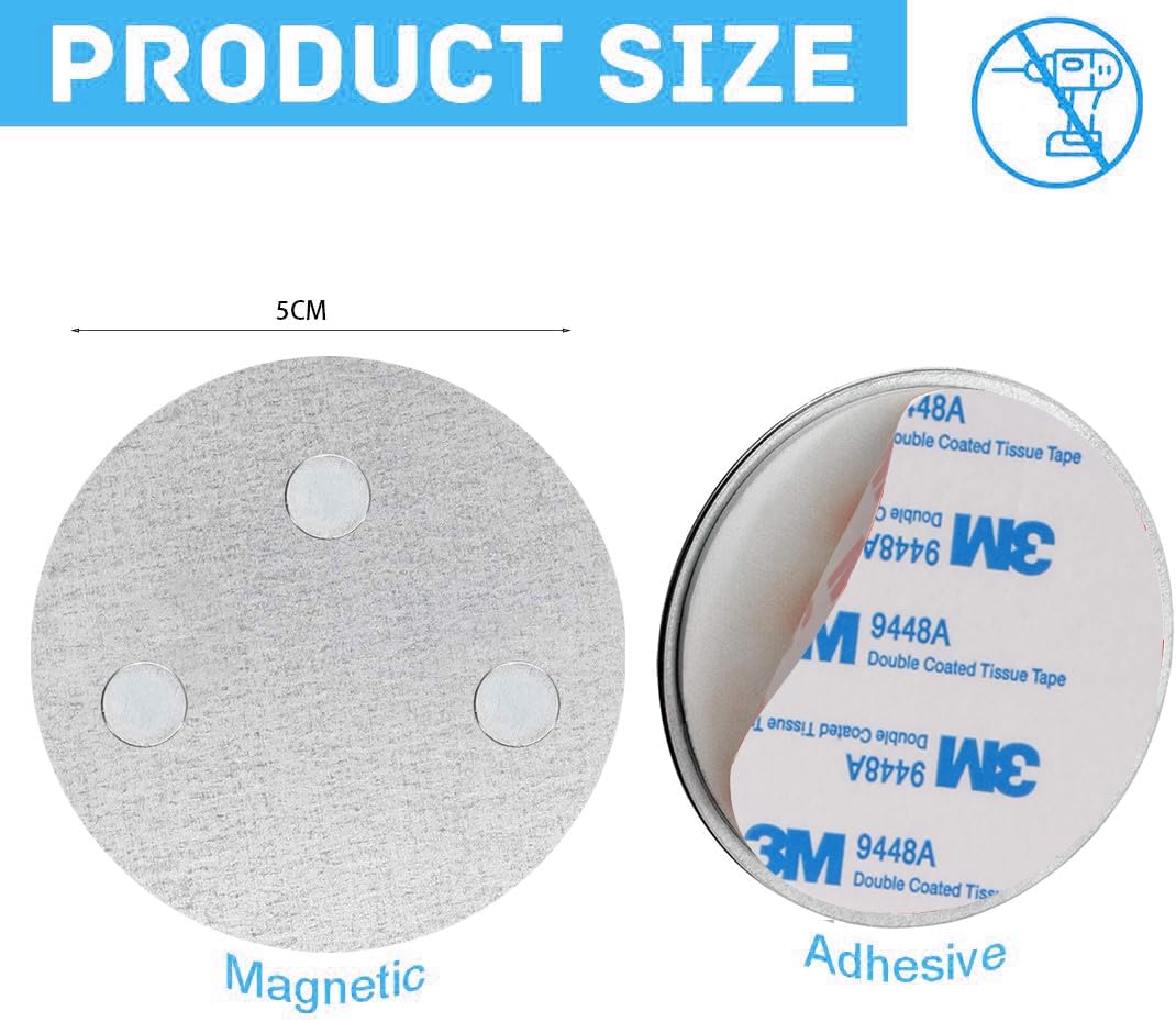 Magnetic Smoke Detector Mounting Pads – No-Drill Install (3-Pack)