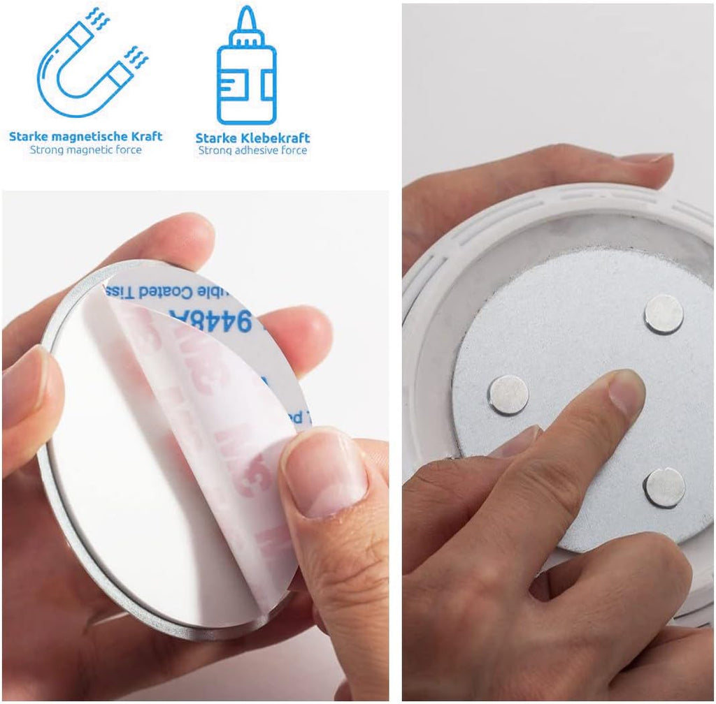 Magnetic Smoke Detector Mounting Pads – No-Drill Install (3-Pack)