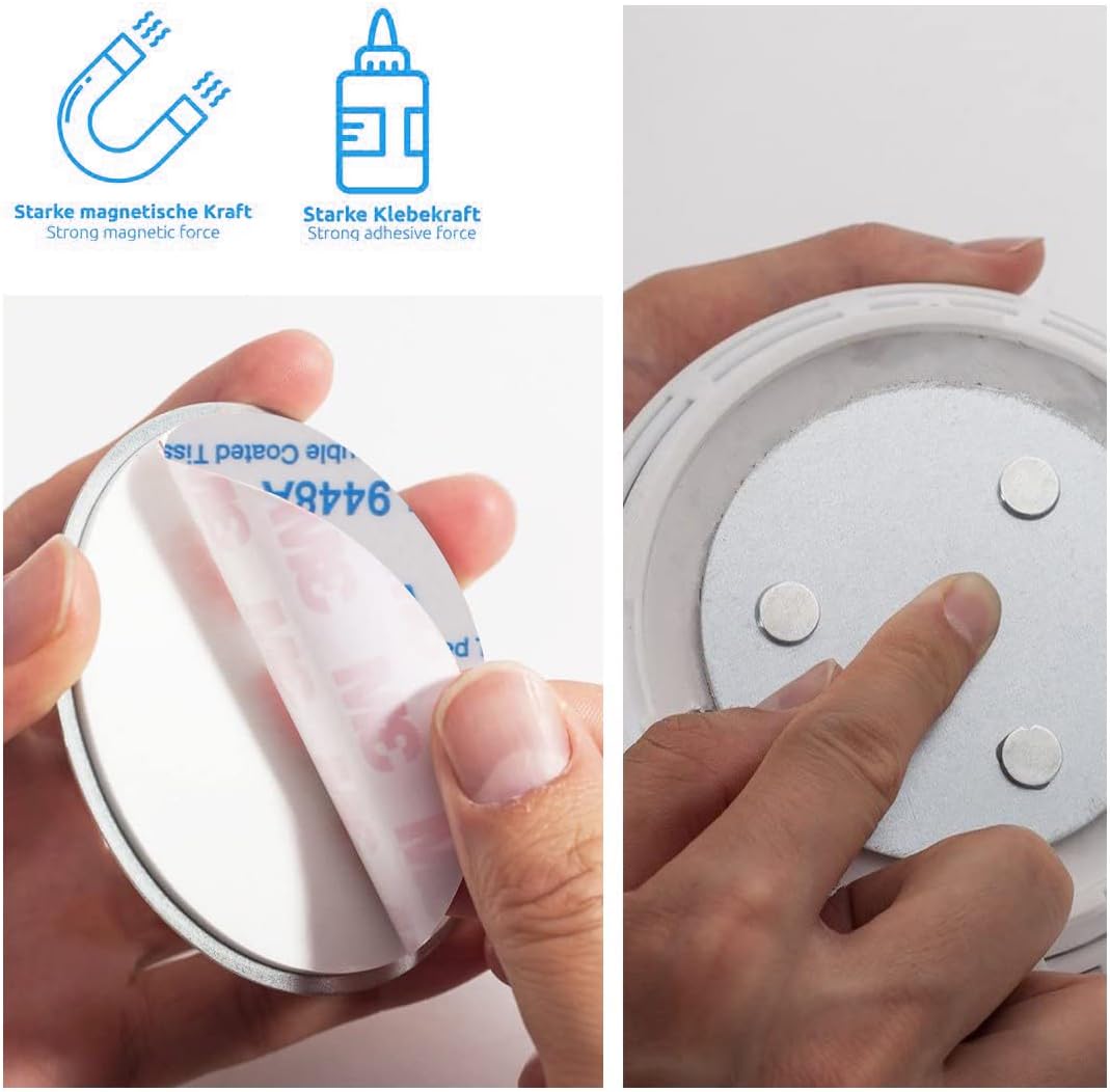 Magnetic Smoke Detector Mounting Pads – No-Drill Install (3-Pack)