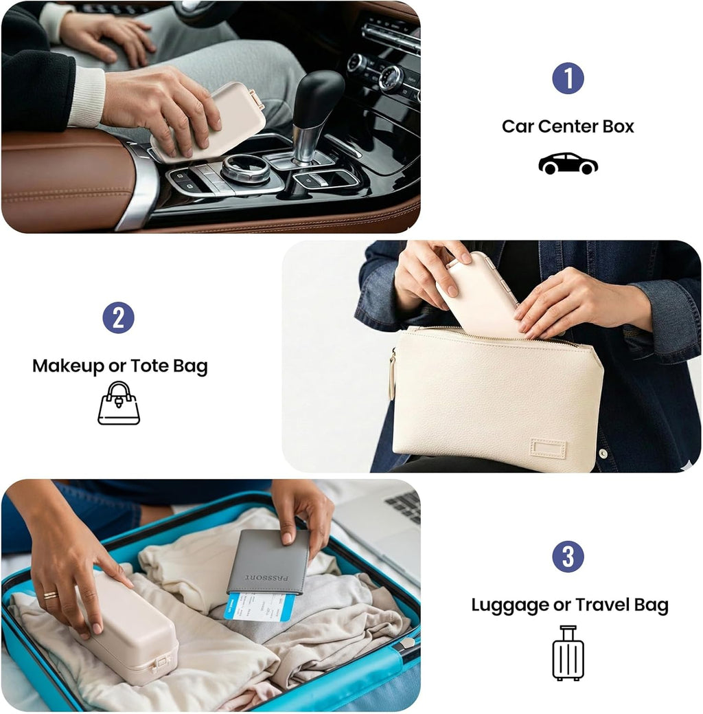 Foldable 7 Day Pill Organiser – Large Compartments with Emergency Storage – Khaki