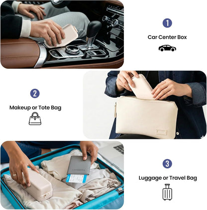 Foldable 7 Day Pill Organiser – Large Compartments with Emergency Storage – Khaki