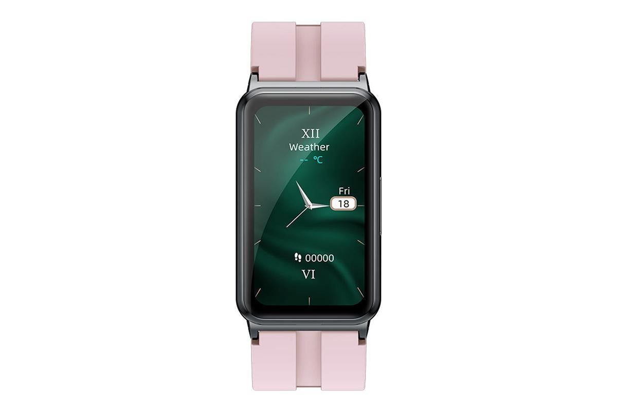Fitness Tracker Smartwatch – Heart Rate, Blood Oxygen & Sleep Monitor (Black/Pink)