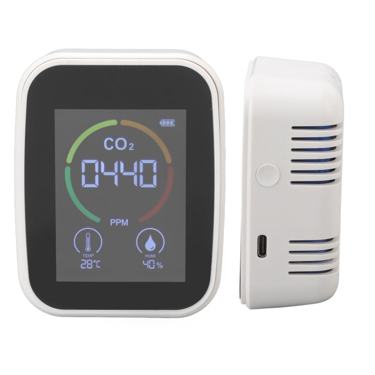 Indoor Air Quality Monitor – CO2, TVOC, Temperature & Humidity