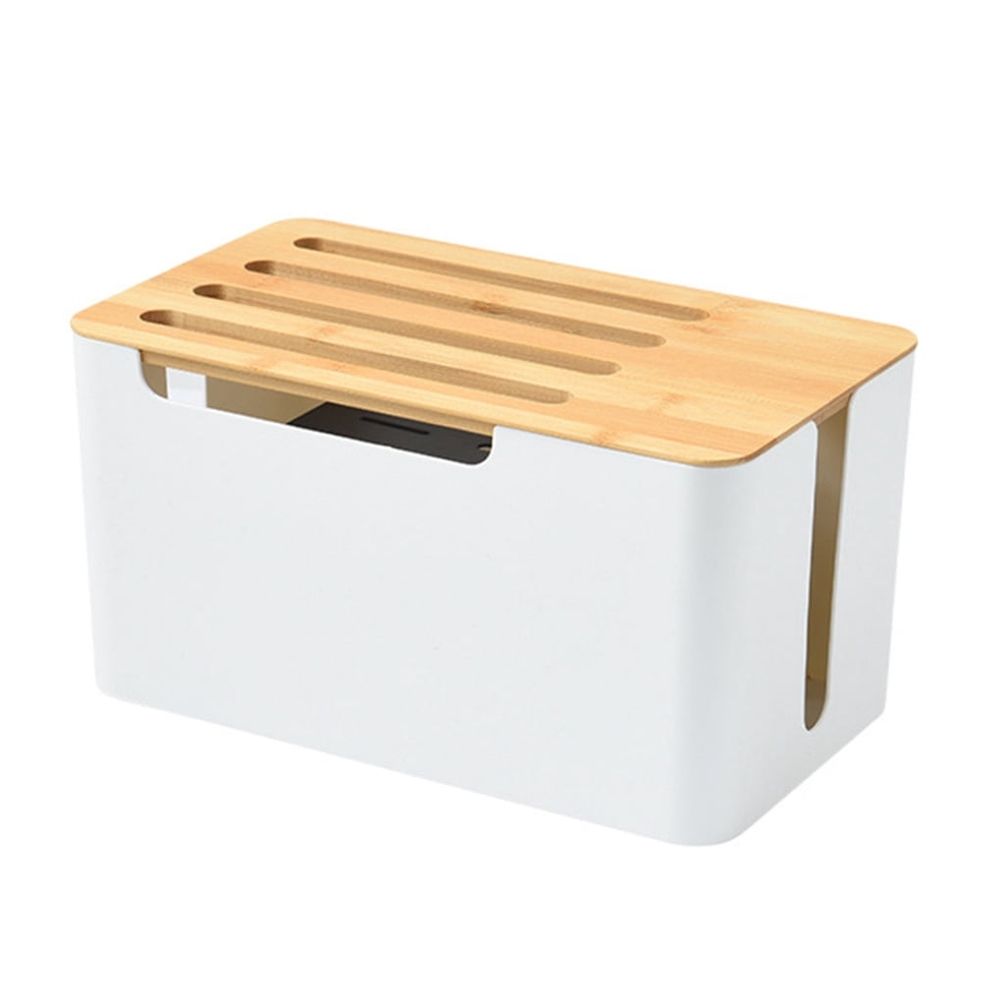 White Cable Management Box – Router, Power Board & Wire Organiser