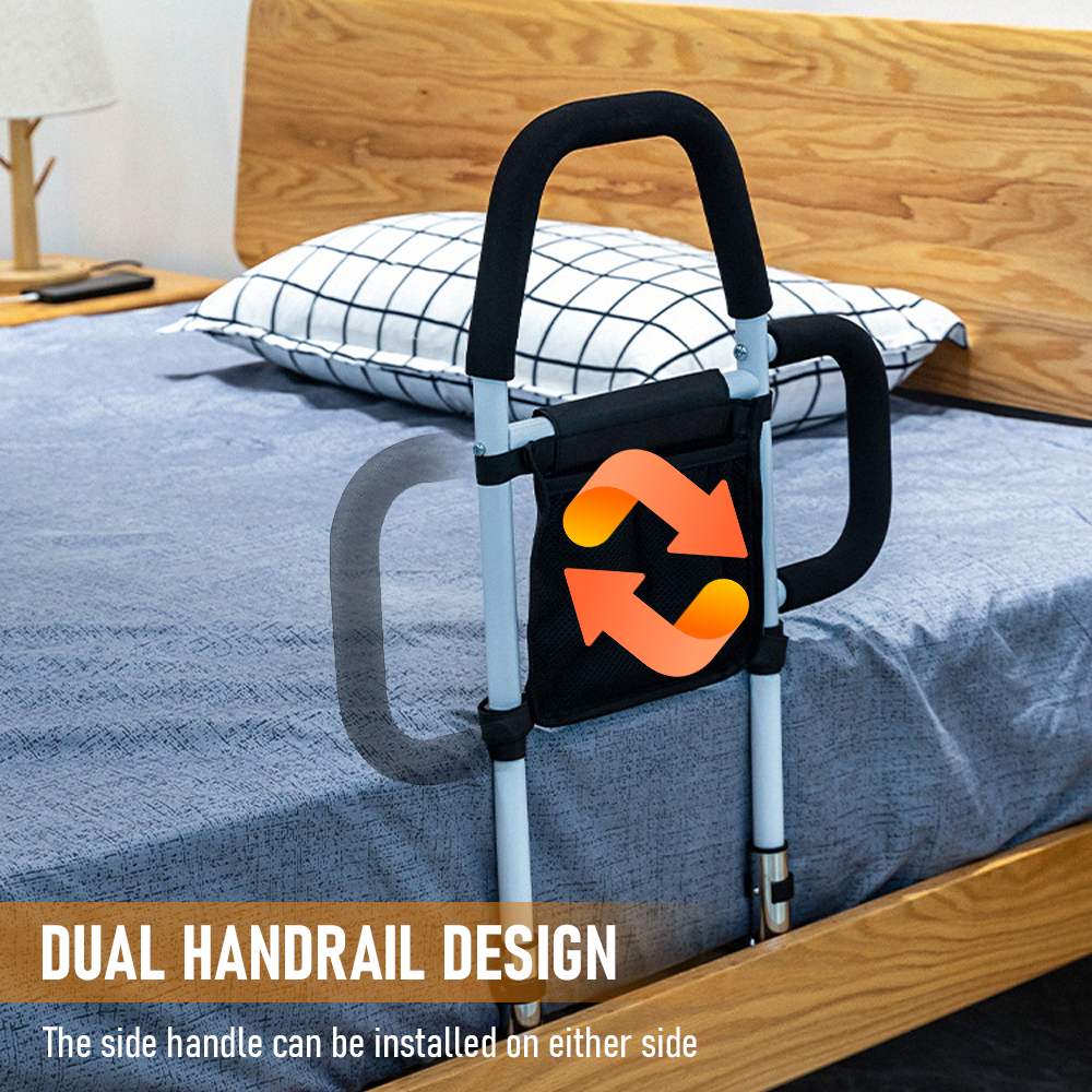 Bed Rail Safety Assist Rail with Storage Pocket – 136kg Capacity