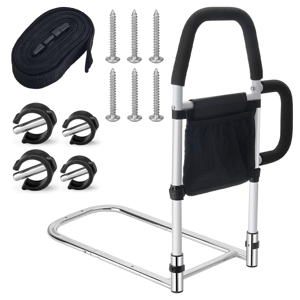 Bed Rail Safety Assist Rail with Storage Pocket – 136kg Capacity