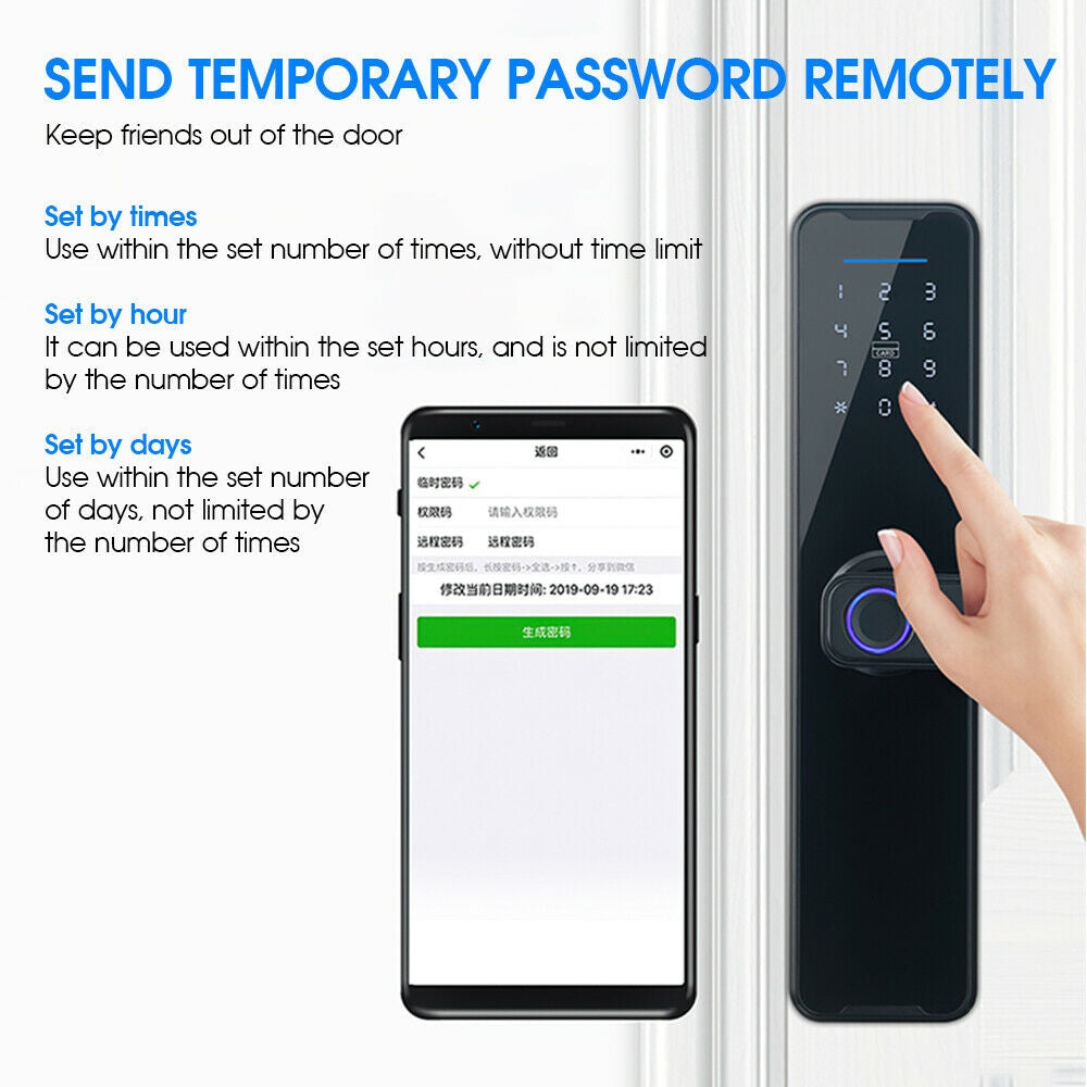 Tuya Biometric Smart Door Lock – WiFi & Multi-Access